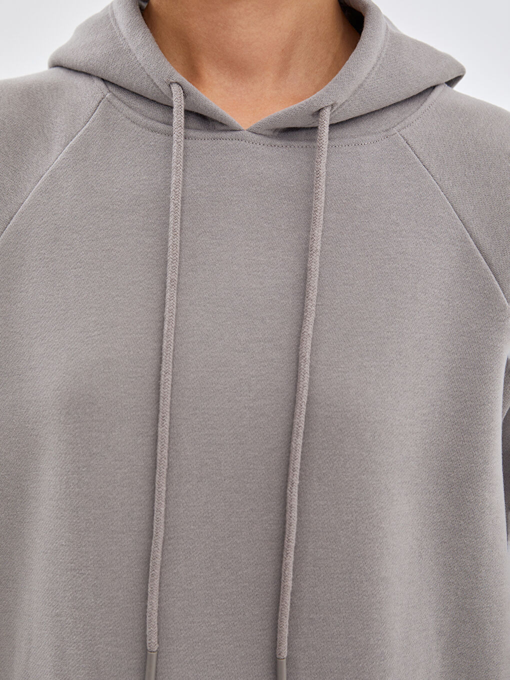 LCW Vision Gri Oversize Kadın Hoodie - 2