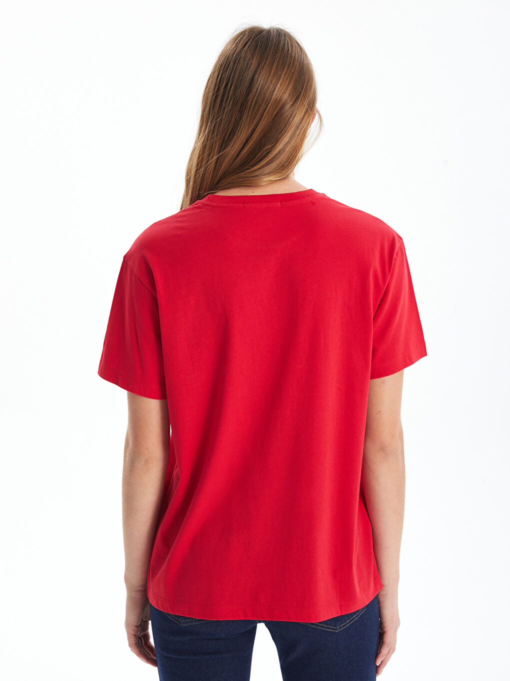 LCW Vision Crew Neck Christmas-Themed Women's T-Shirt -W4CB59Z8-KYU