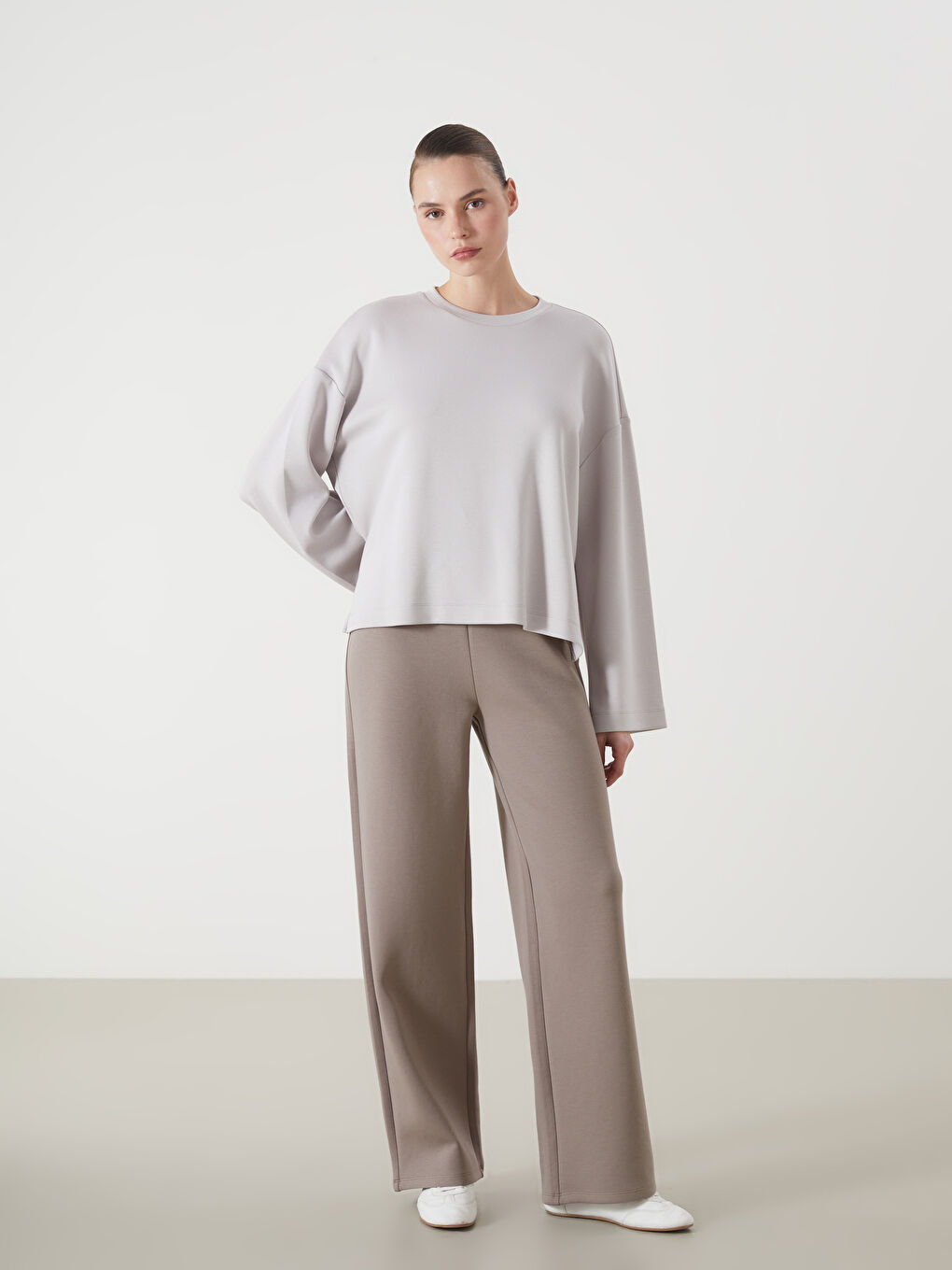 LCW Vision Women's Sweatpants with Elastic Waist -W4CB70Z8-GY7