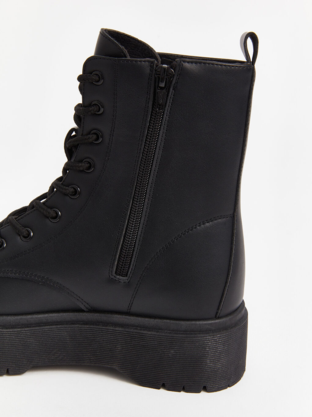 LC Waikiki Faux Leather Women's Lace-Up Snow Boots -W4CC18Z8-HUC