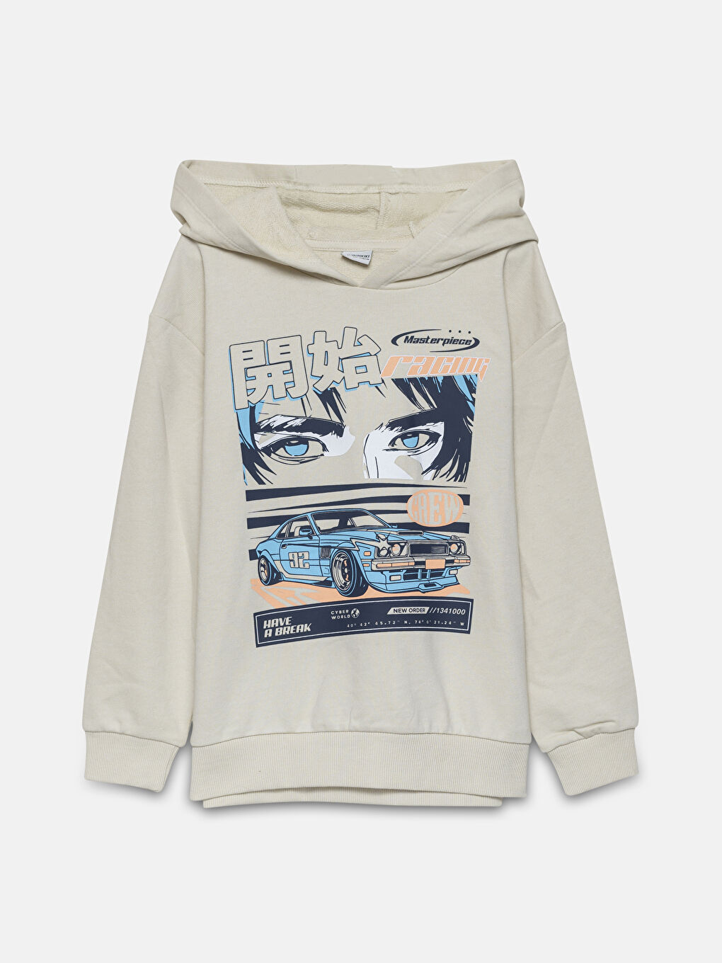 LCW Kids Boys' Printed Hooded Sweatshirt -W4CD56Z4-Y9E
