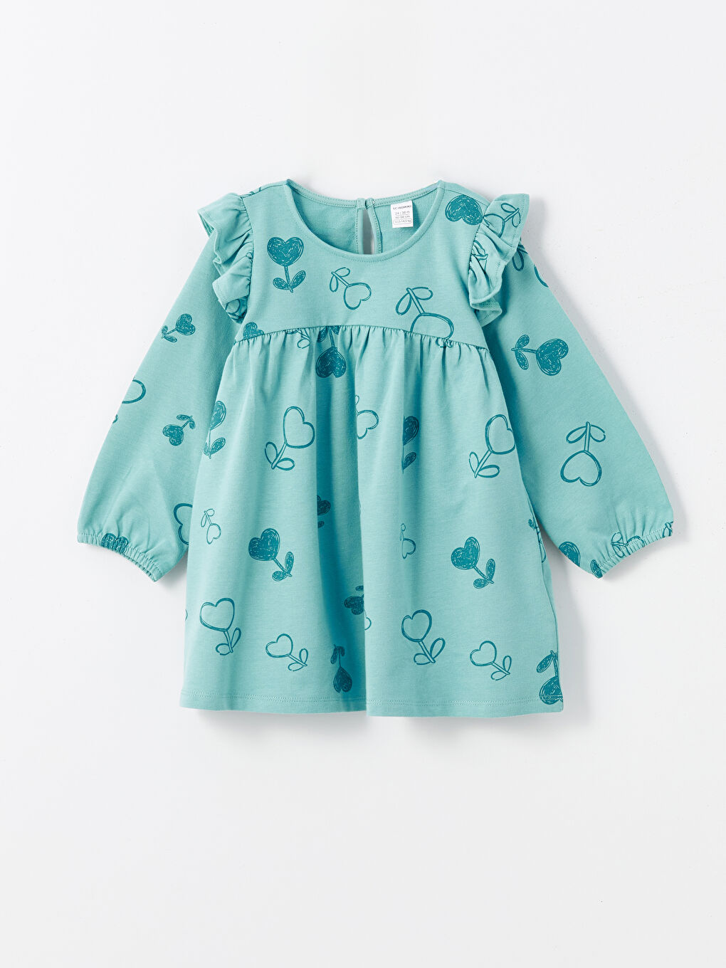 LCW Kids Crew Neck Long Sleeve Polka Dot Girls' Dress -W4CD92Z1-LRR