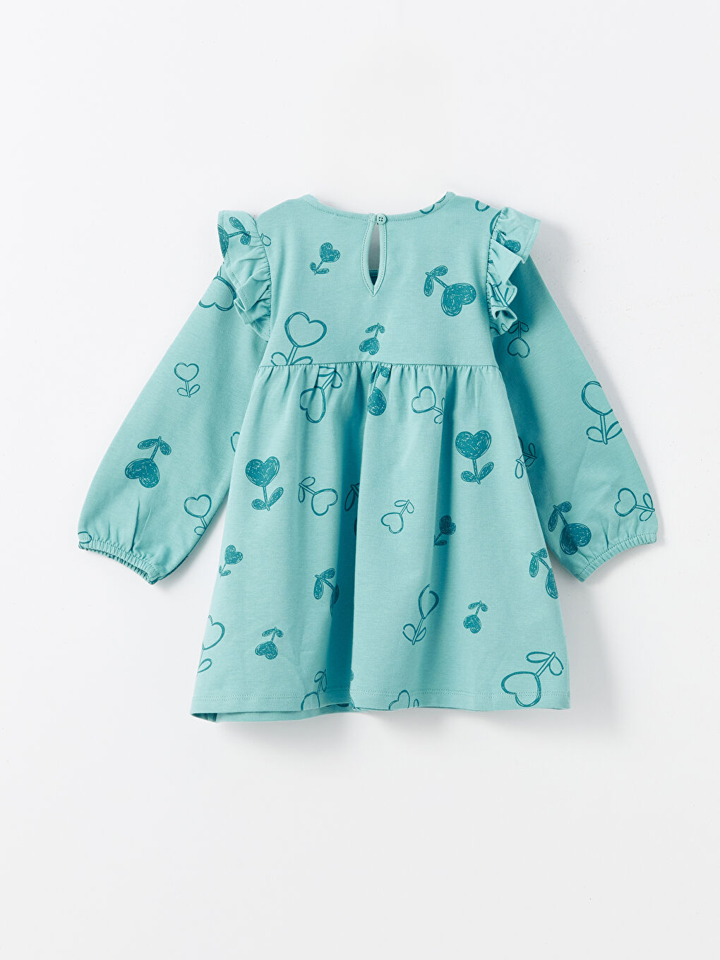 LCW Kids Crew Neck Long Sleeve Polka Dot Girls' Dress -W4CD92Z1-LRR