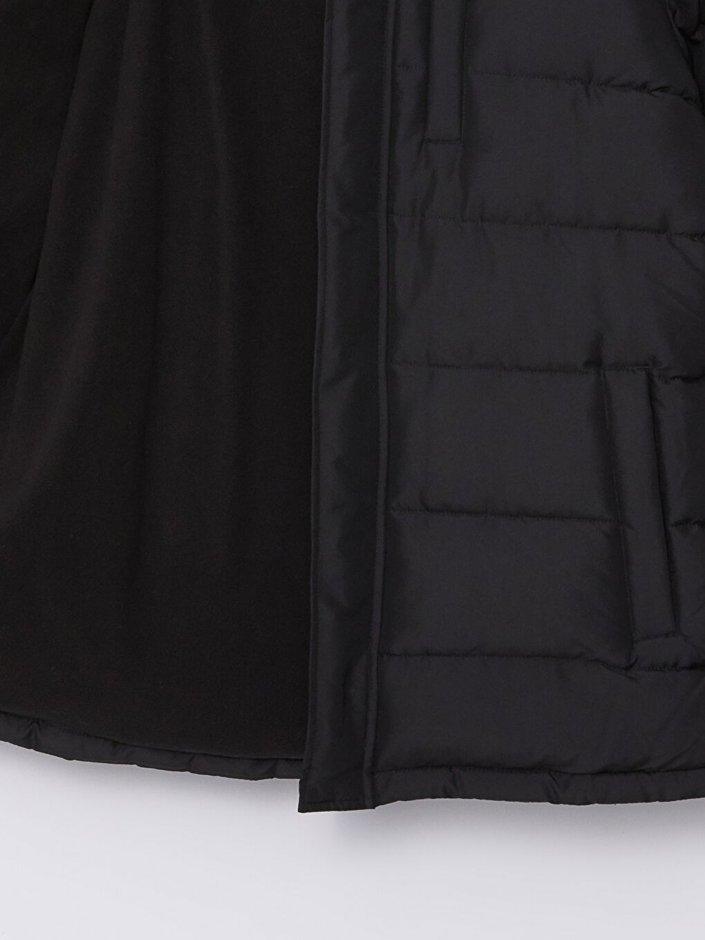 ерлерге арналған стандартты пішім капюшонды пальто-7