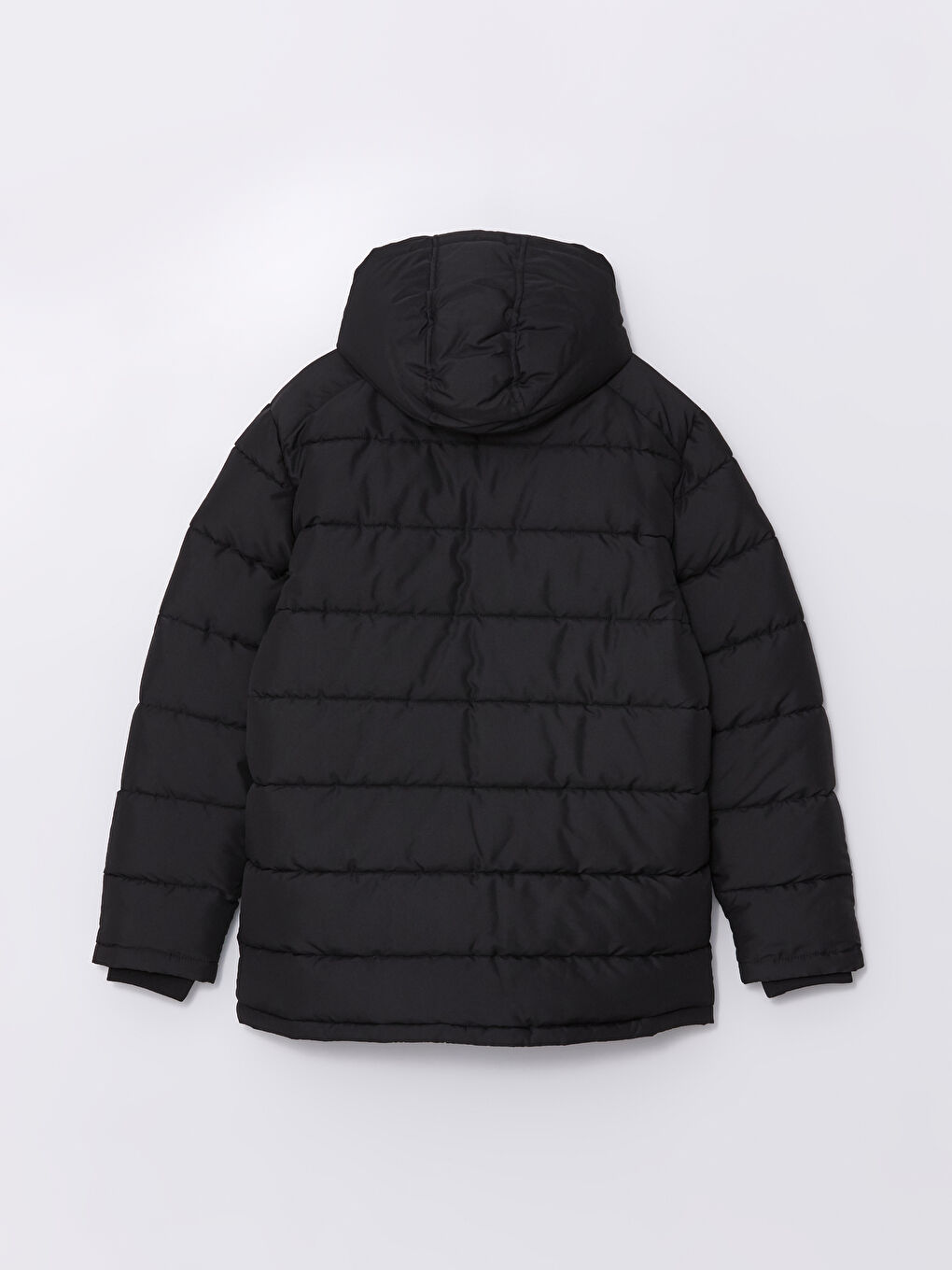 ерлерге арналған стандартты пішім капюшонды пальто-8