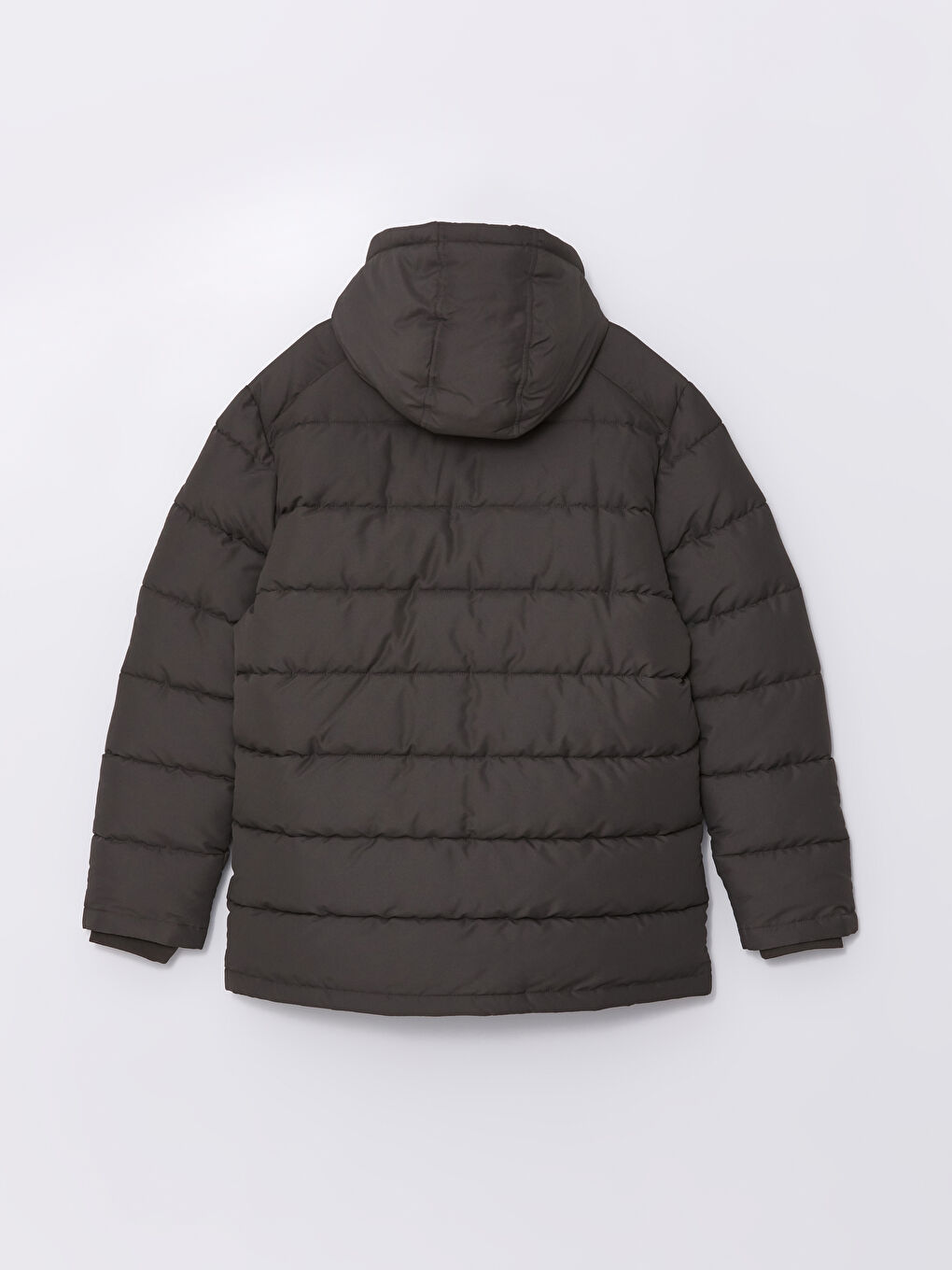 معطف للرجال بغطاء للرأس بقصة عادية-7