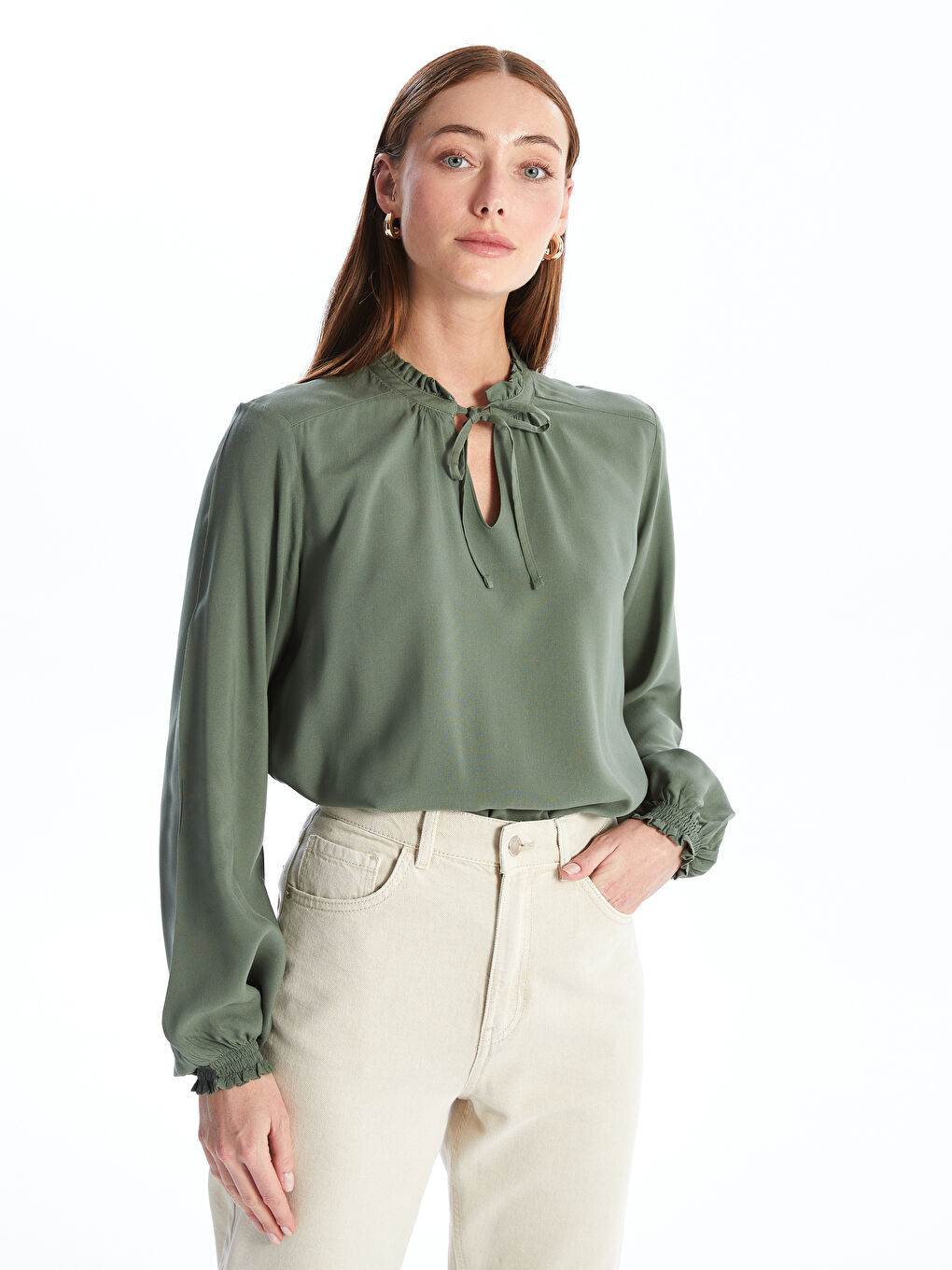 Tie Neck Women's Blouse