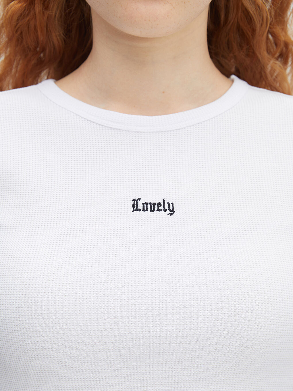 Crew Neck Embroidered Women's T-Shirt-2