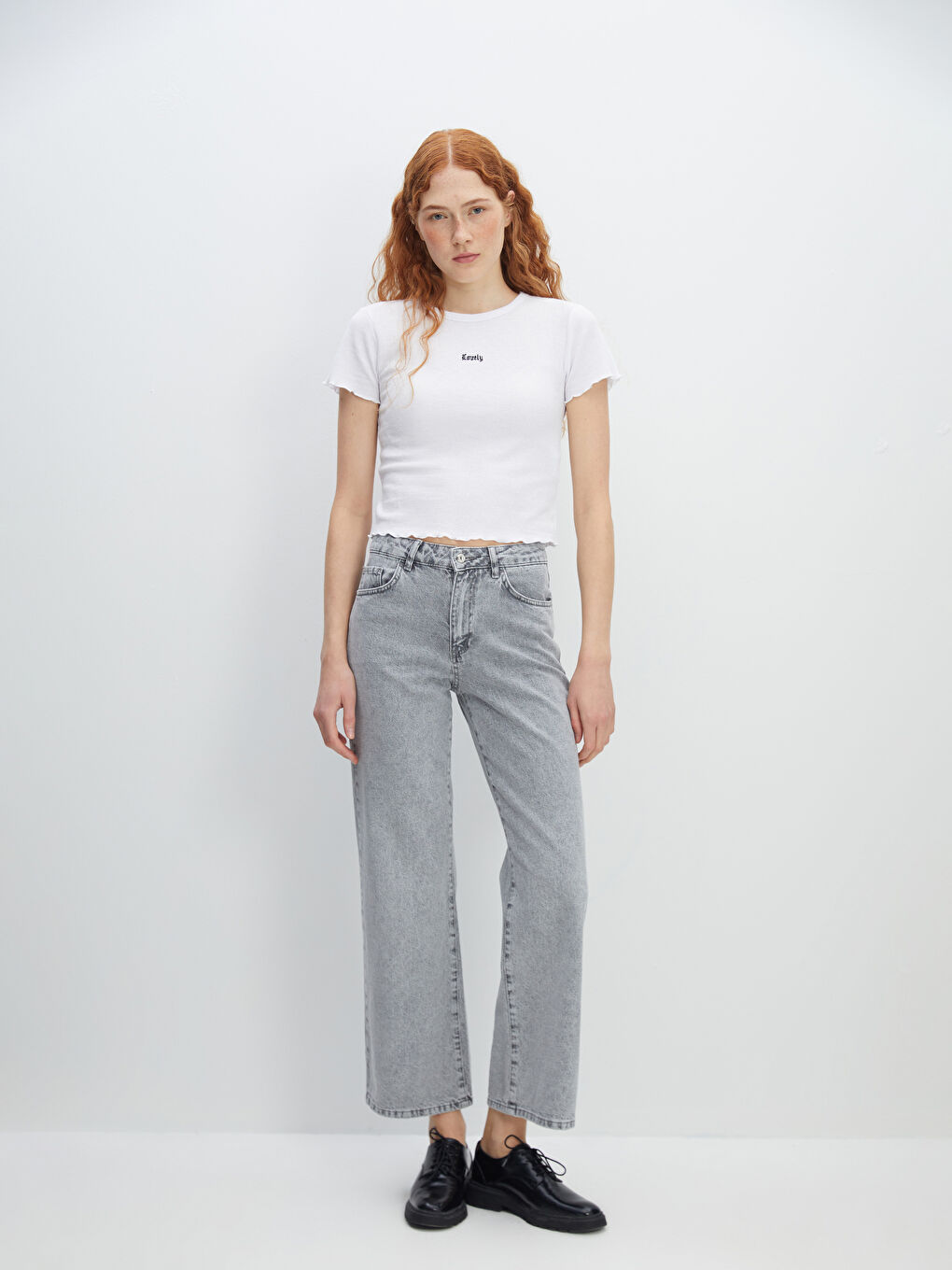 Crew Neck Embroidered Women's T-Shirt-3