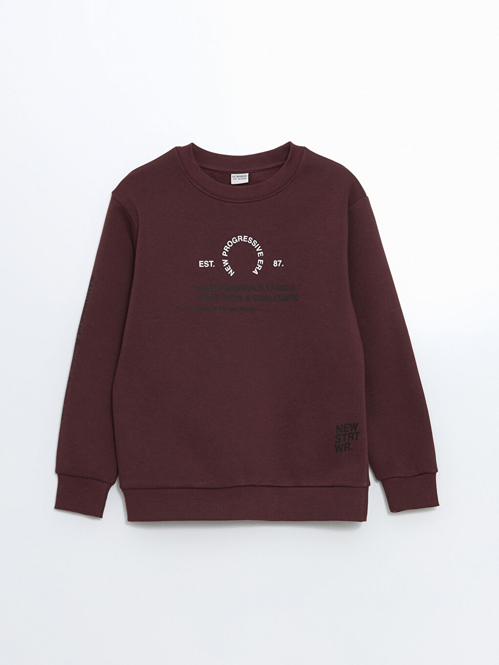 LCW Kids Mürdüm Bisiklet Yaka Erkek Çocuk Kalın Sweatshirt