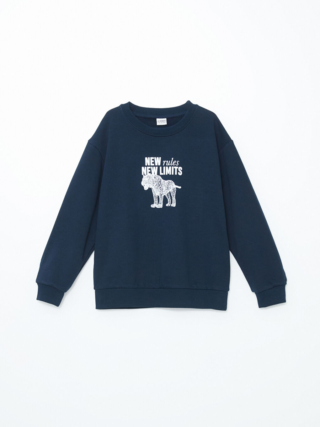 LCW Kids Lacivert Bisiklet Yaka Erkek Çocuk Kalın Sweatshirt - 2