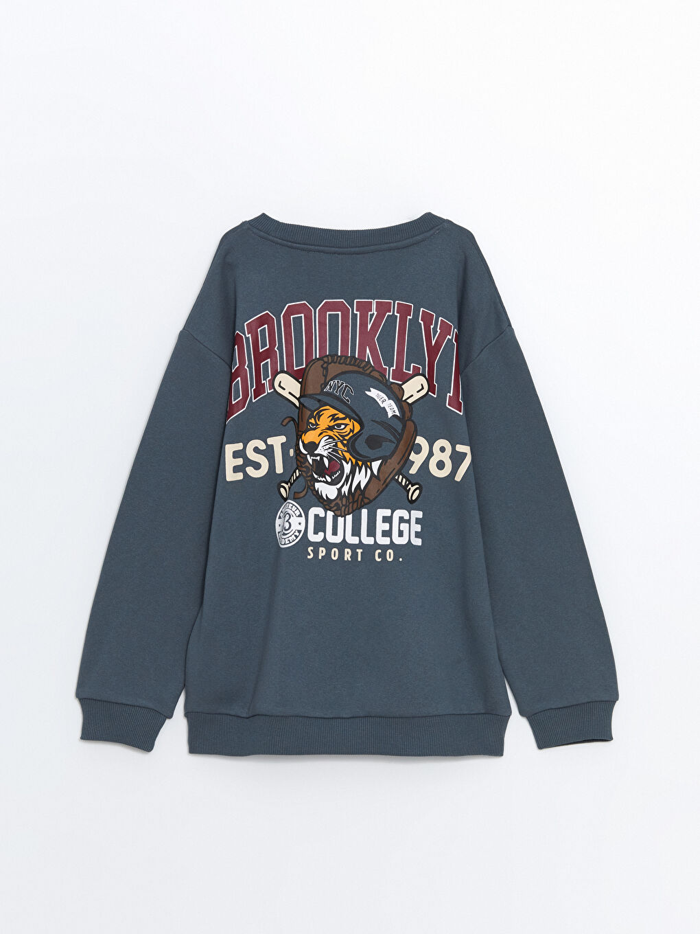 LCW Kids Gri Bisiklet Yaka Erkek Çocuk Sweatshirt - 2