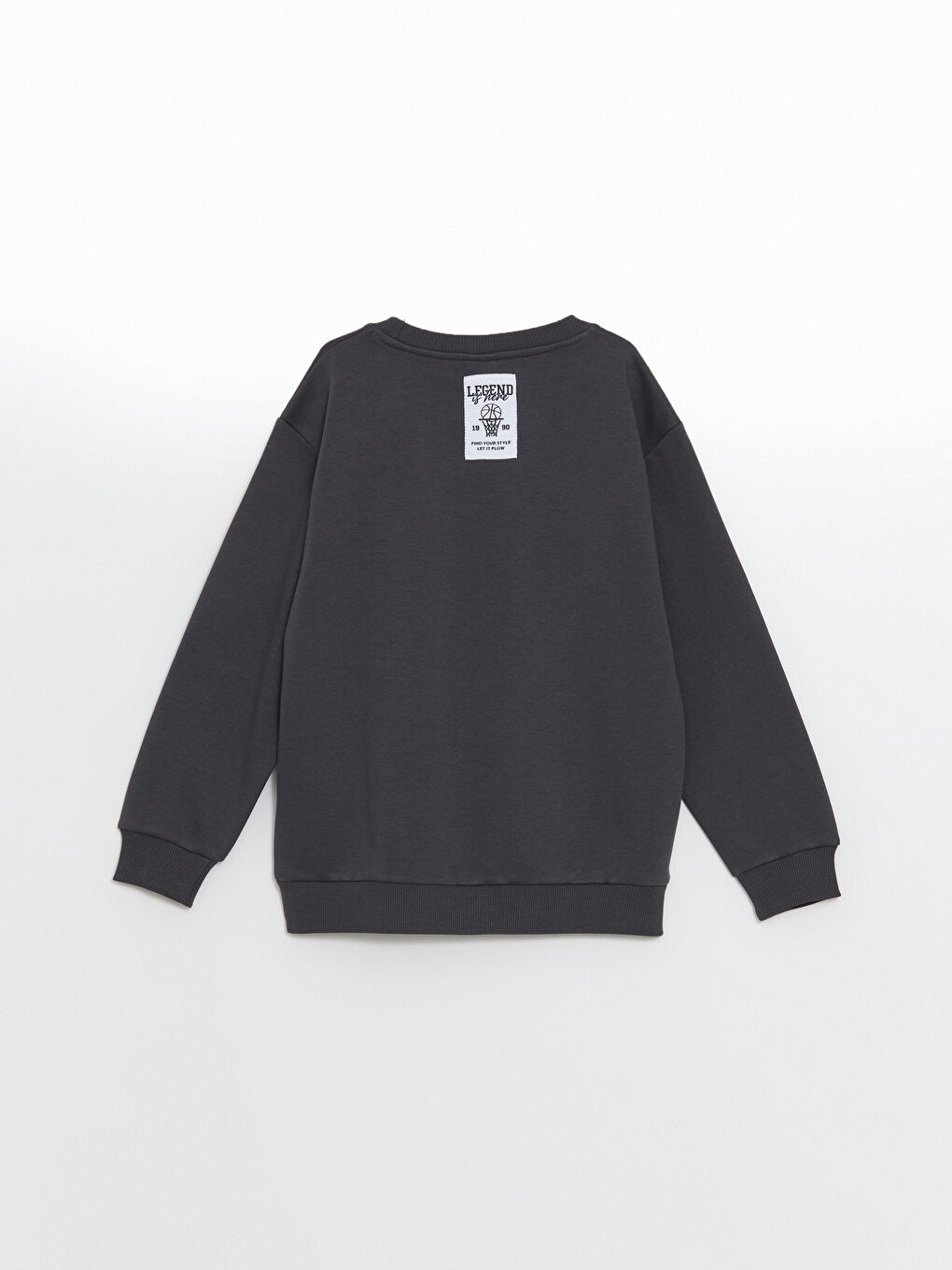 LCW Kids Antrasit Bisiklet Yaka Erkek Çocuk Kalın Sweatshirt - 2