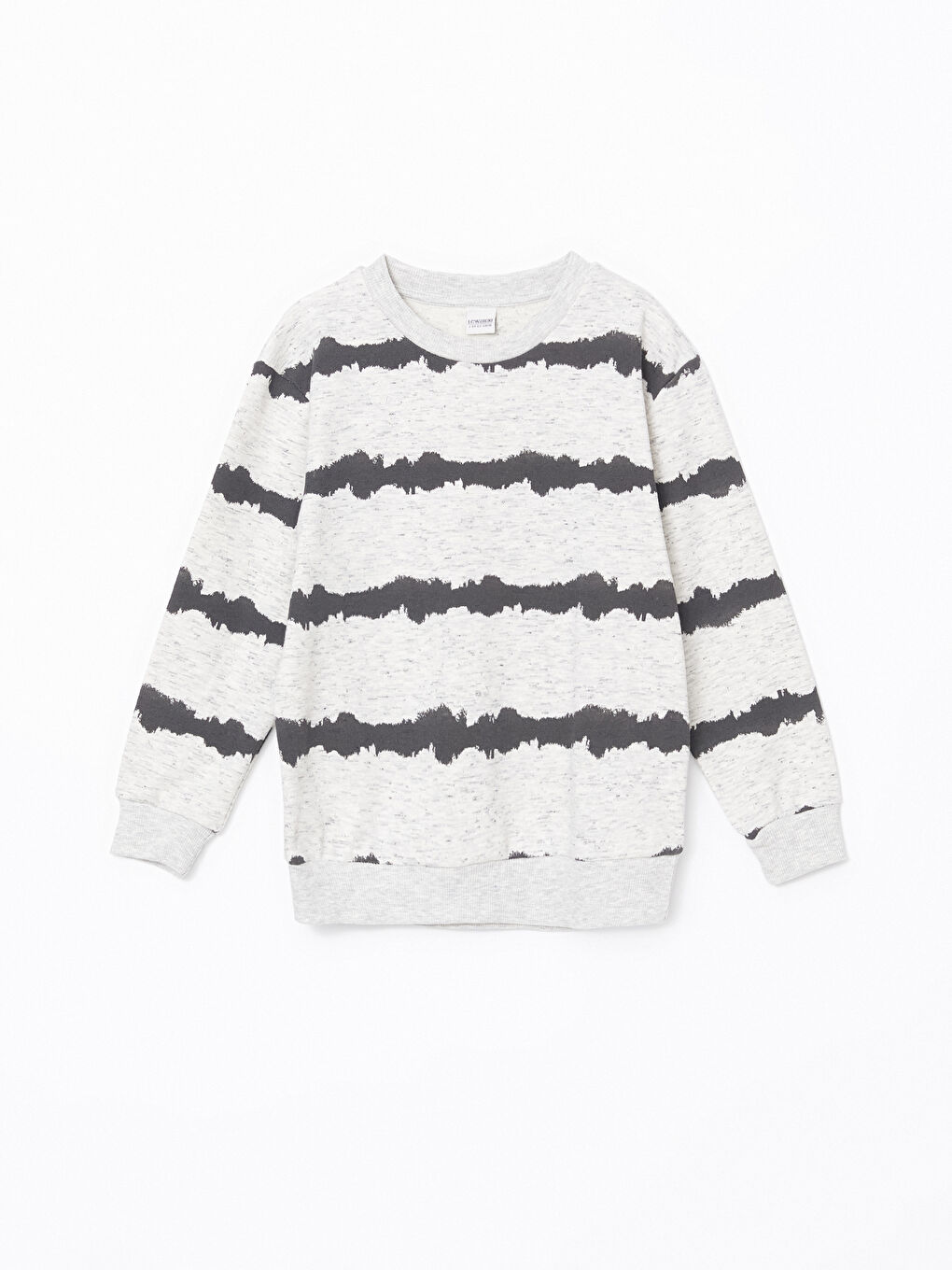 LCW Kids Antrasit Bisiklet Yaka Erkek Çocuk Sweatshirt