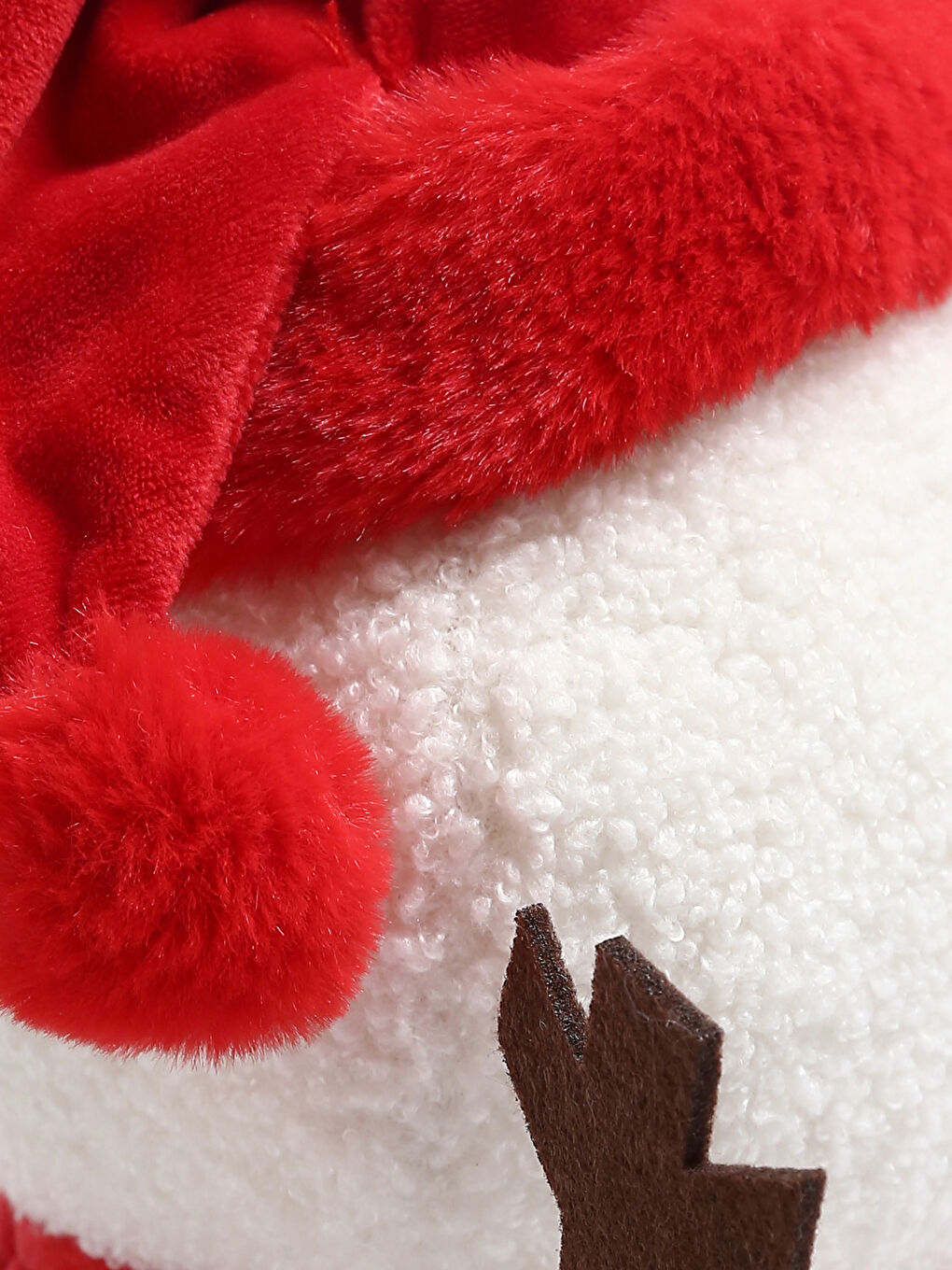 Beyaz Kardan Adam Figürlü Bebek Kırlent 40 cm-6