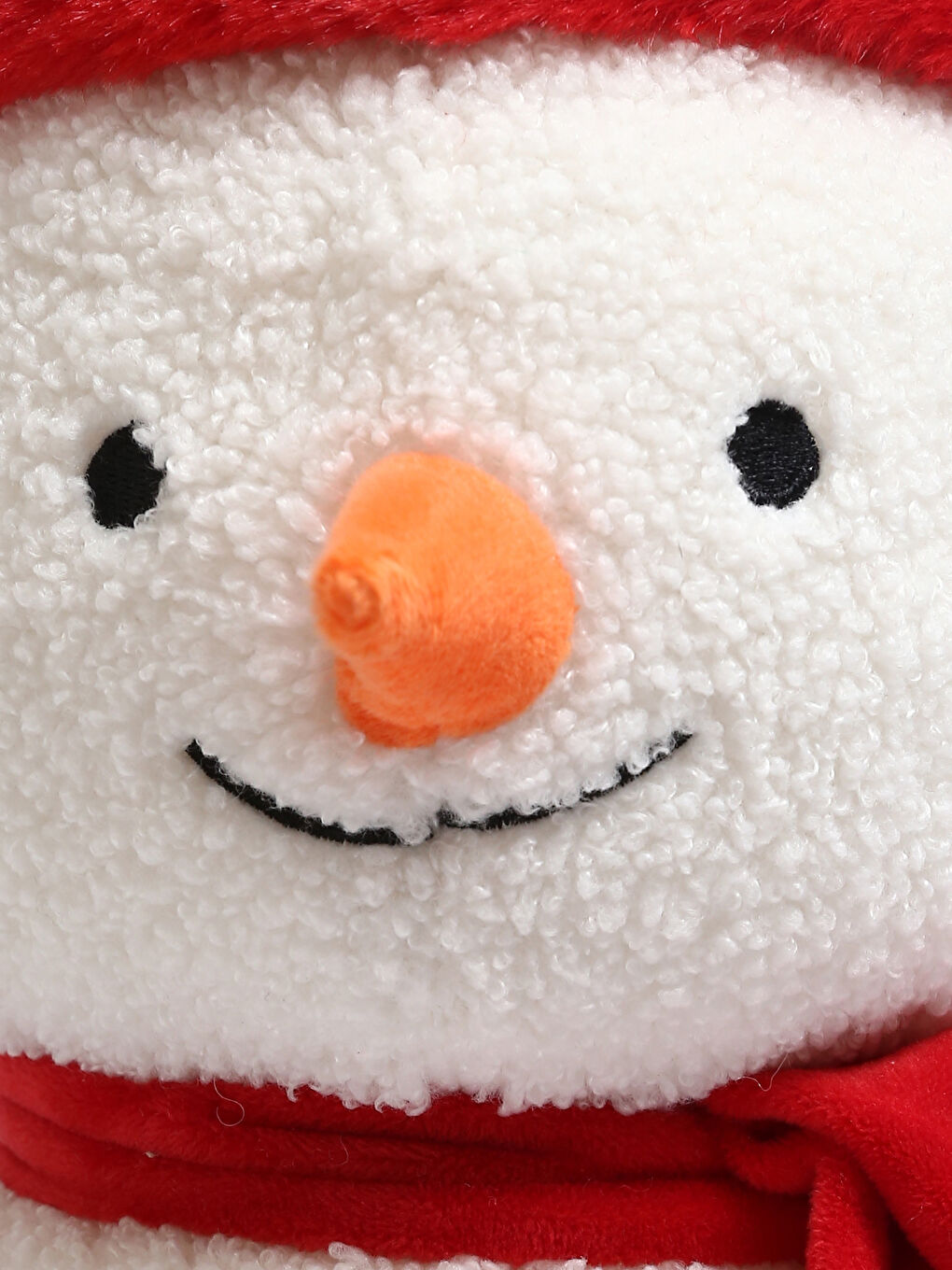 Beyaz Kardan Adam Figürlü Bebek Kırlent 40 cm-4