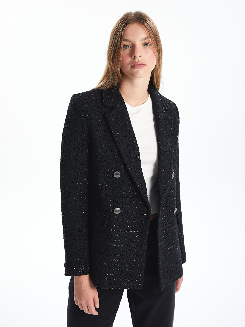 Blazer En Tweed Pour Femmes