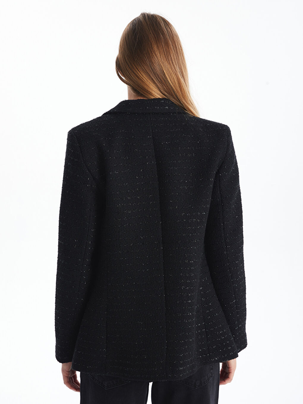 Blazer En Tweed Pour Femmes-3