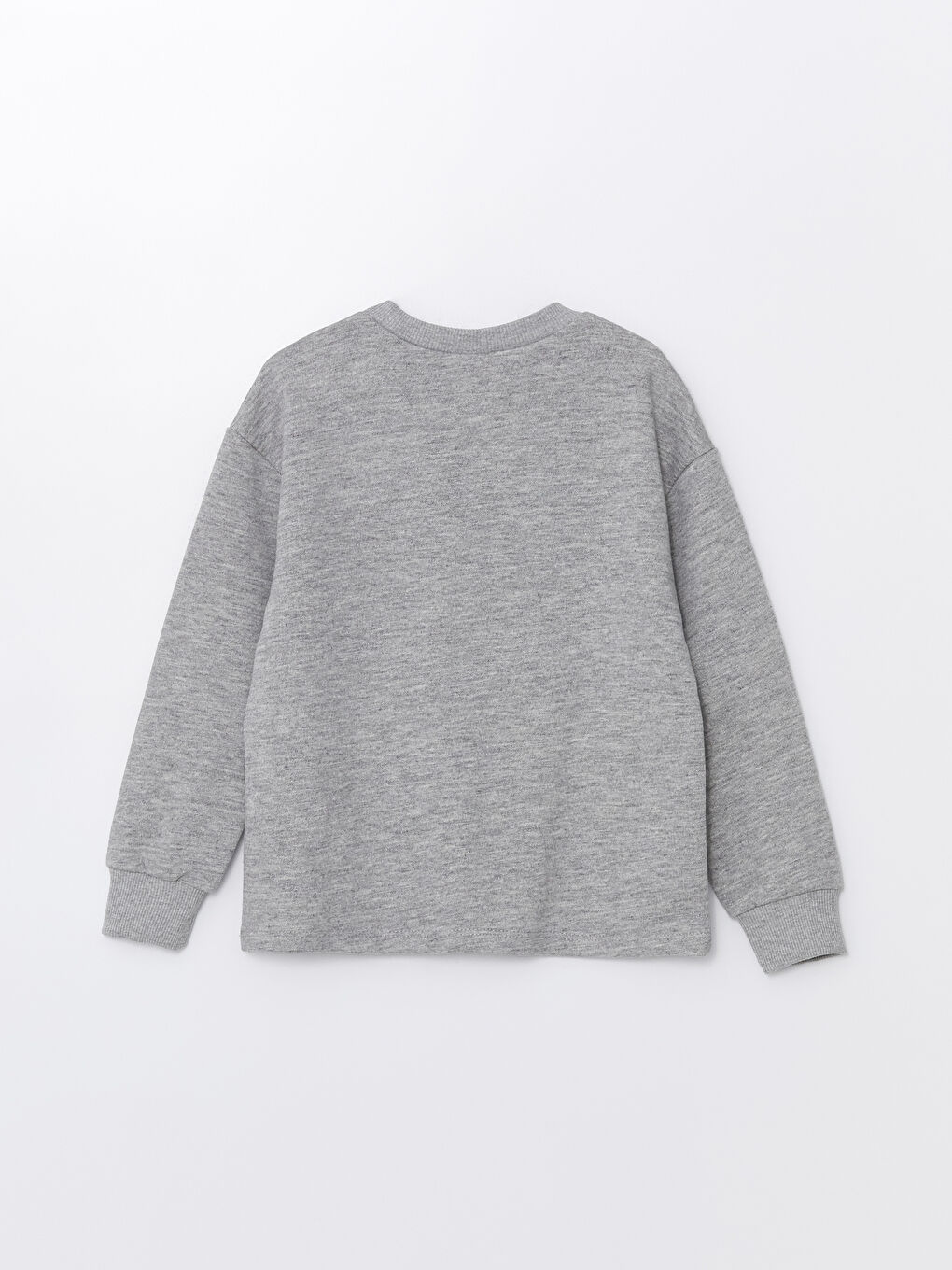 LCW ECO Grey Mel - Lacivert Bisiklet Yaka Baskılı Uzun Kollu Kız Çocuk Sweatshirt - 1