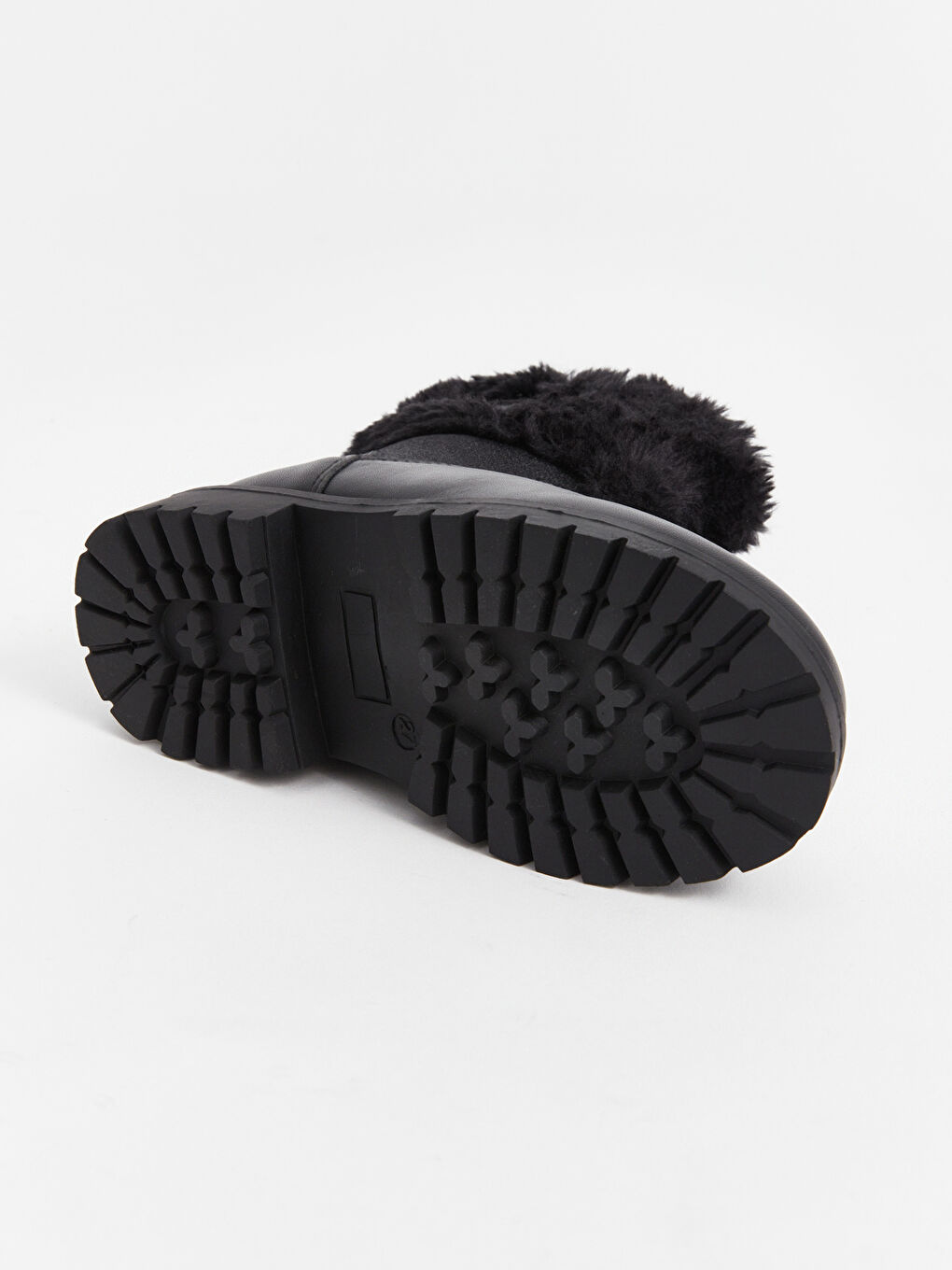 حذاء طويل مبطّن بالفرو للبنات الصغار-3
