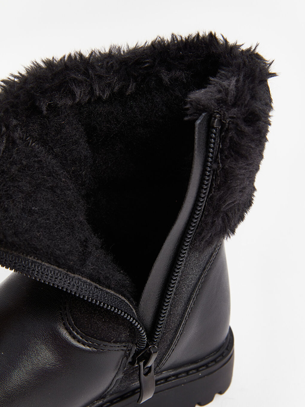 حذاء طويل مبطّن بالفرو للبنات الصغار-6