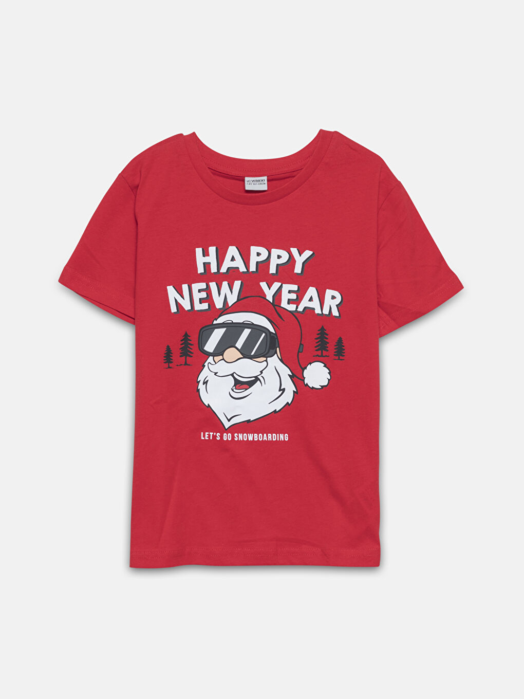 T-shirt pour Garçons à Thème de Noël avec Col Rond
