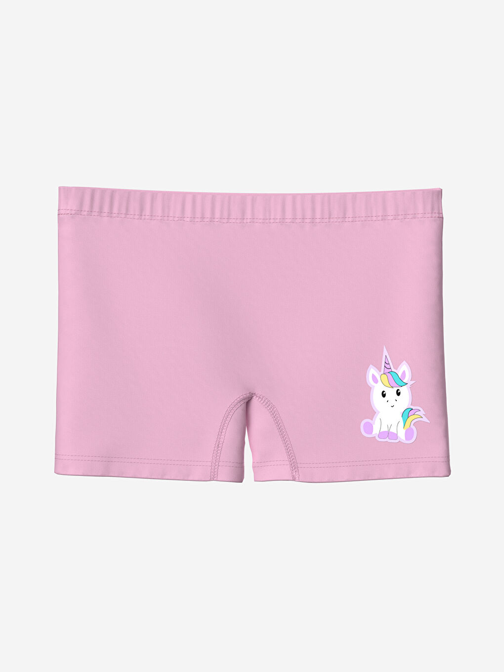 LCW Kids Pembe Leylak Baskılı Kız Çocuk Boxer