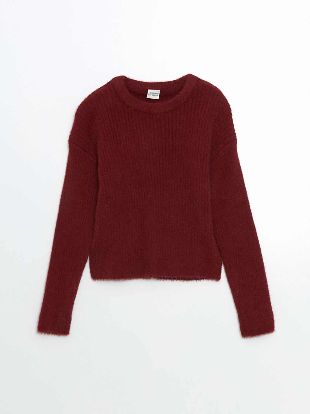 Crew Neck Girls Knitted Sweater -W4CG50Z4-YNM