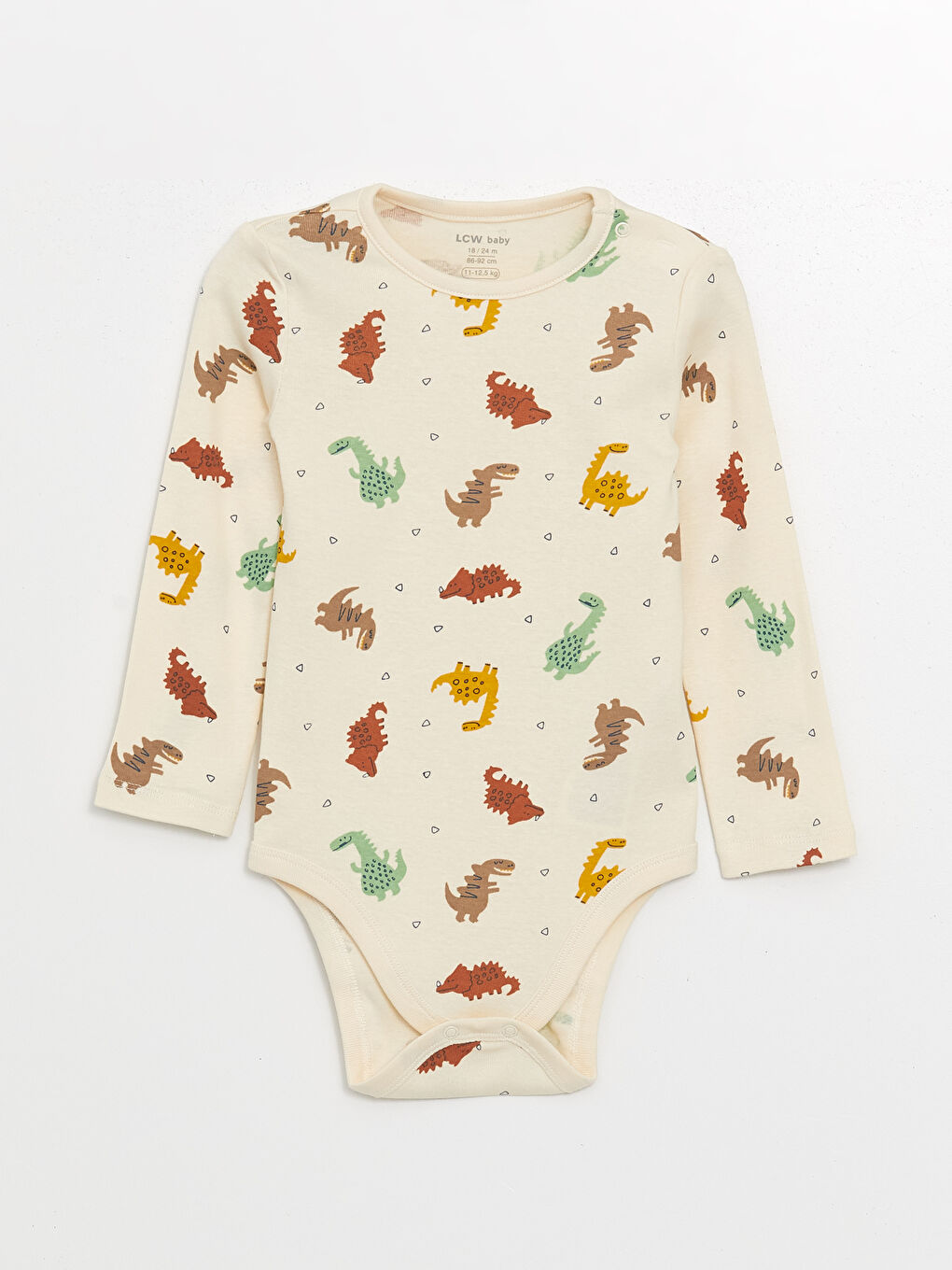LCW baby Crew Neck Baby Boy Snap Snap Bodysuit 2 Pack -W4CG92Z1-LRB