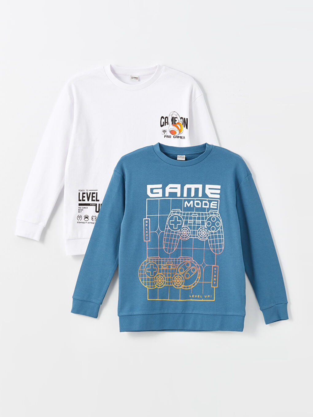 Crew Neck Boys' Sweatshirt 2 Pack