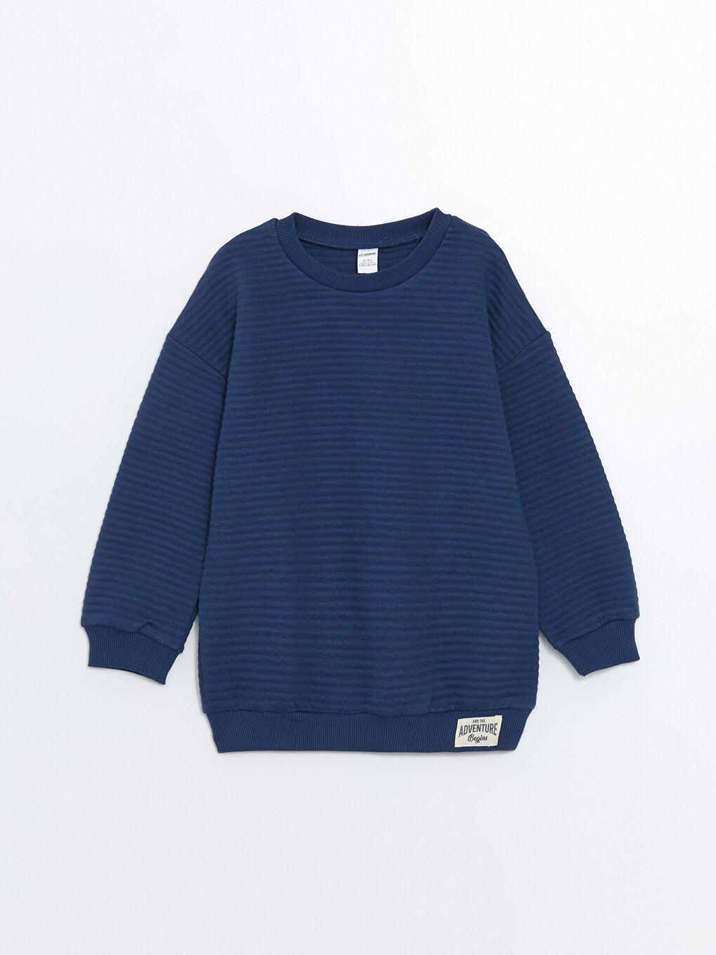 LCW Kids İndigo Bisiklet Yaka Basic Erkek Bebek Sweatshirt