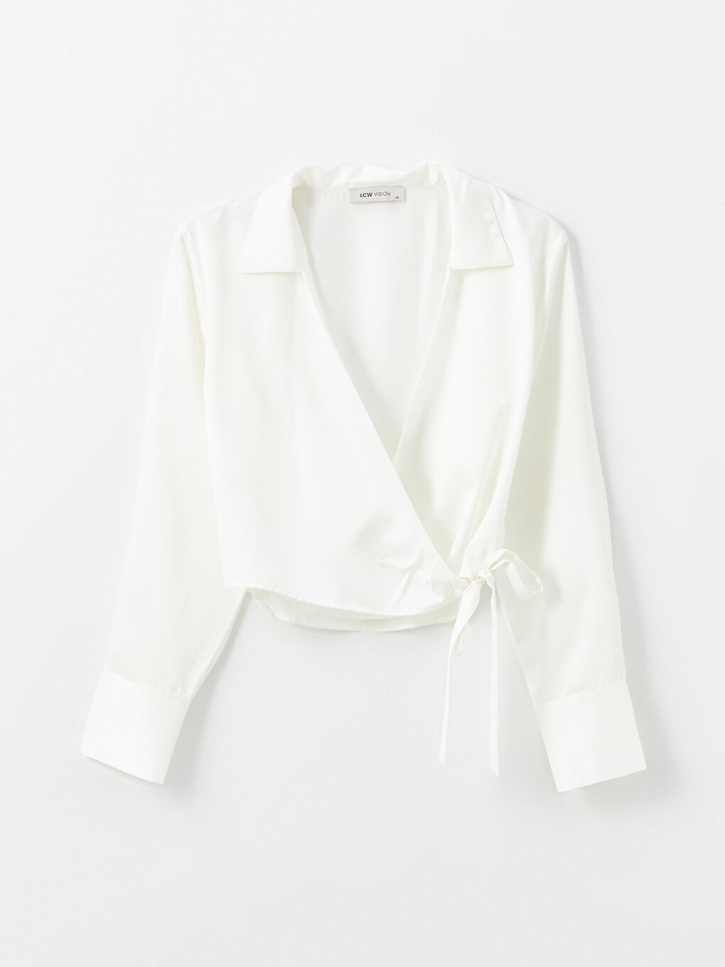 LC Waikiki Double Breasted Collar Crop Women's Blouse -W4CH61Z8-R9J