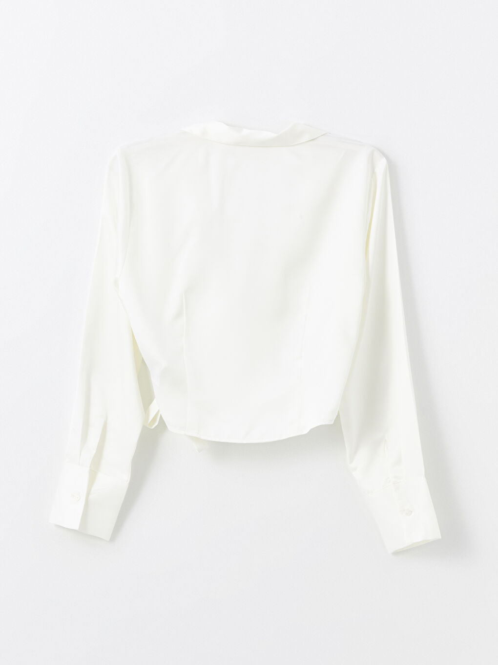 LC Waikiki Double Breasted Collar Crop Women's Blouse -W4CH61Z8-R9J