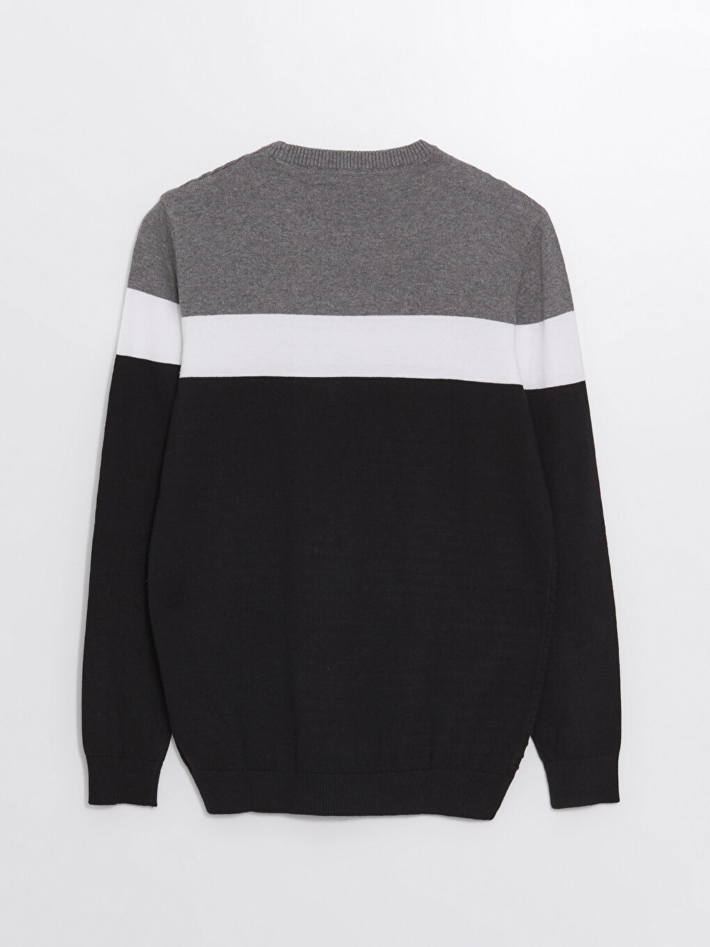 LCWAIKIKI Classic Crew Neck Long Sleeve Color Block Men's Knitwear Sweater -W4CI10Z8-CVL