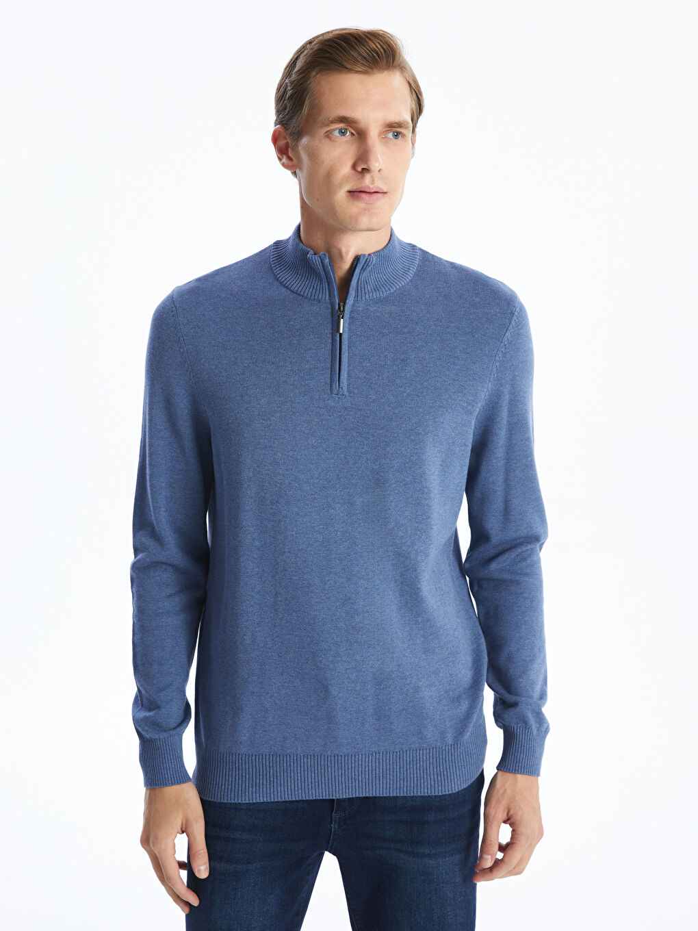 LCWAIKIKI Classic Funnel Neck Long Sleeve Men's Knitwear Sweater -W4CI67Z8-DW8