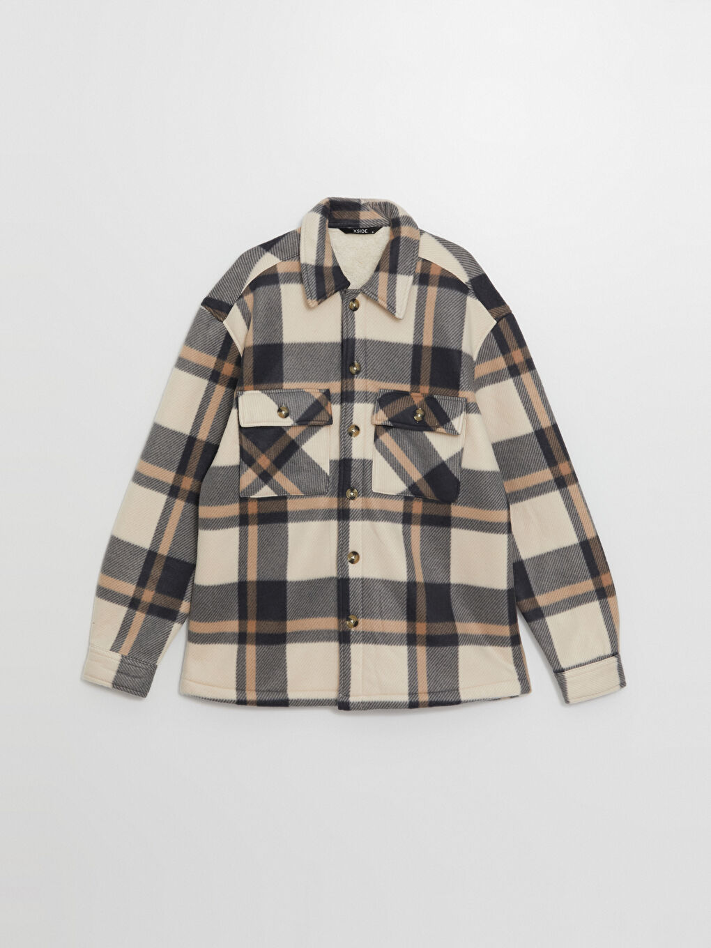 Relaxed Fit Long Sleeve Plaid Men's Flannel Shirt Jacket-5
