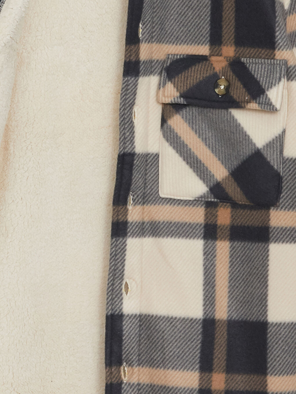 Relaxed Fit Long Sleeve Plaid Men's Flannel Shirt Jacket-6