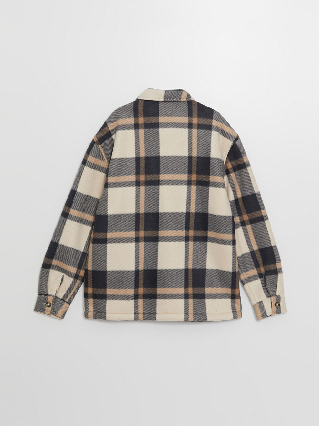 Relaxed Fit Long Sleeve Plaid Men's Flannel Shirt Jacket-7