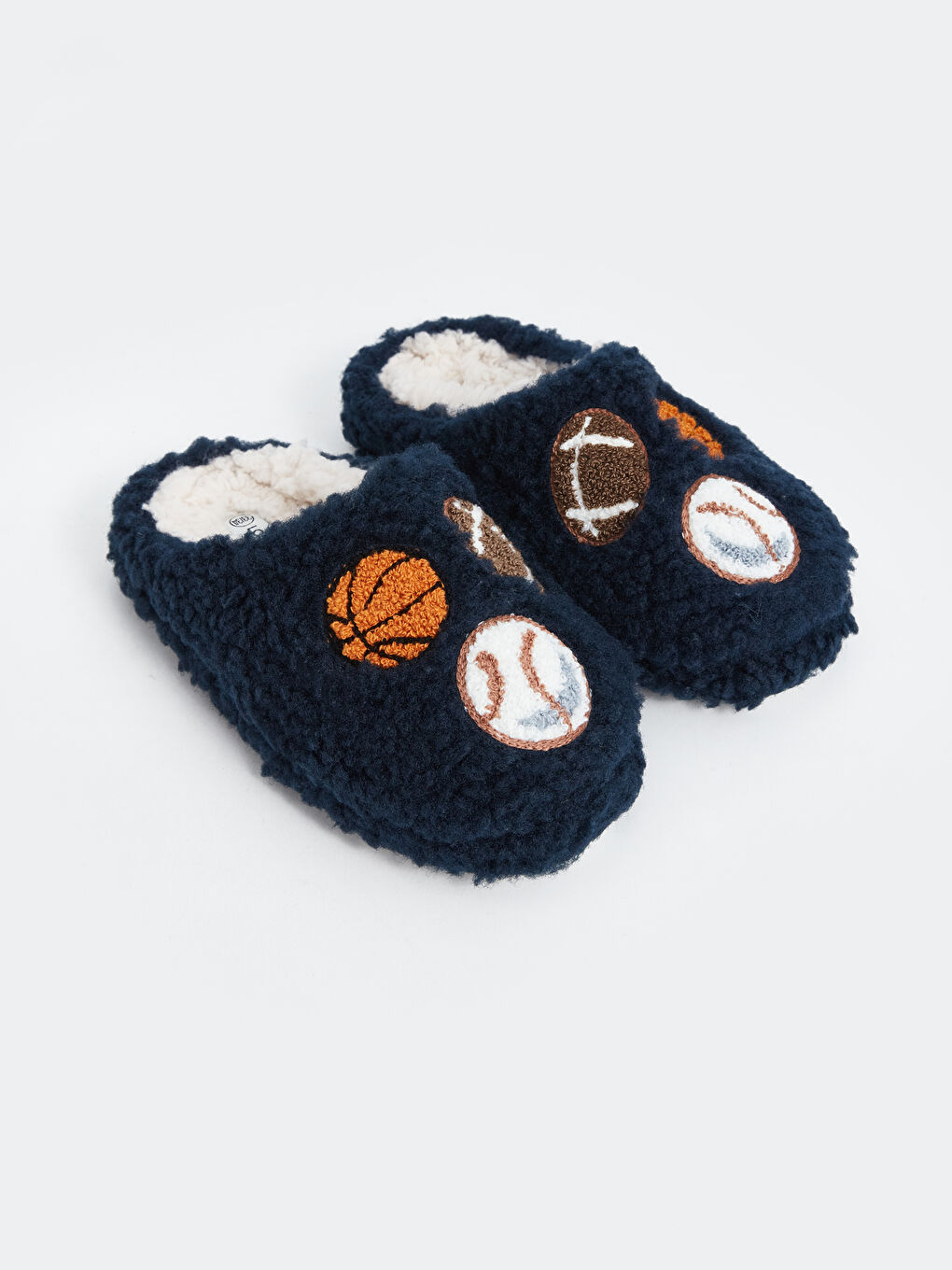 Embroidered Plush Boys' Home Slippers -W4CJ31Z4-CRP