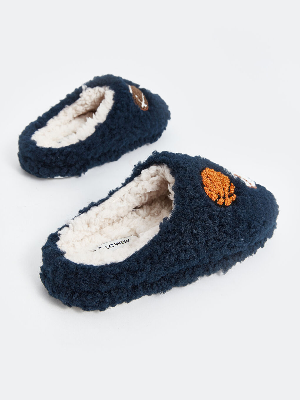 Embroidered Plush Boys' Home Slippers -W4CJ31Z4-CRP