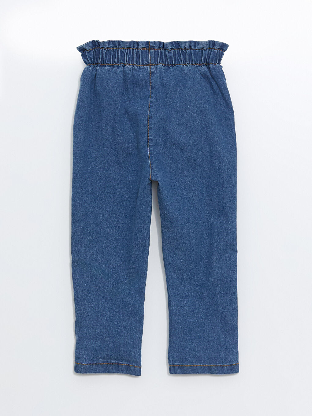 LCW Kids Orta İndigo Rodeo Beli Lastikli Basic Kız Bebek Jean Pantolon - 2