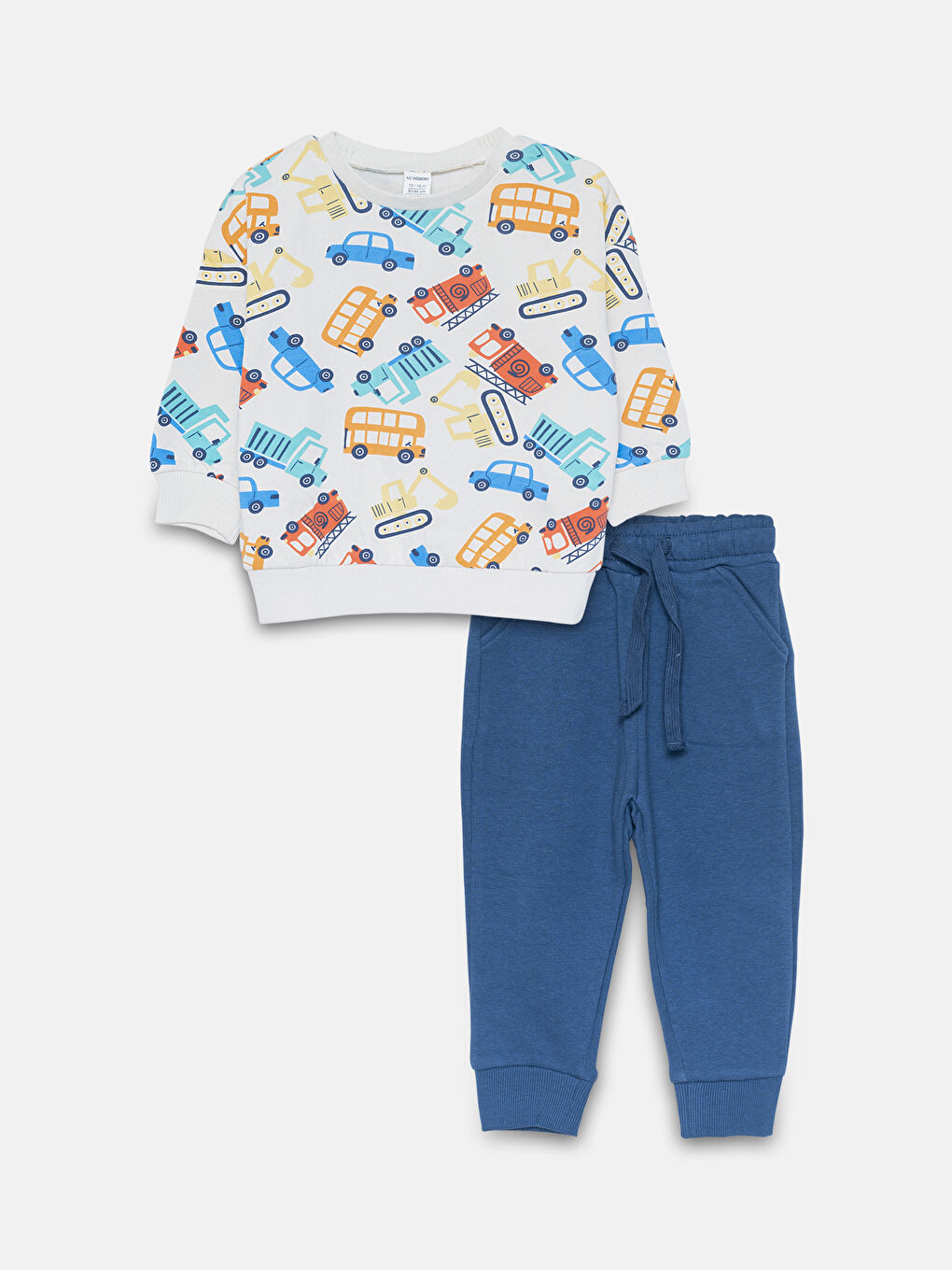 LCW Kids Crew Neck Long Sleeve Baby Boys' Sweatshirt and Tracksuit Bottom 2 Pack Set -W4CJ80Z1-LQA