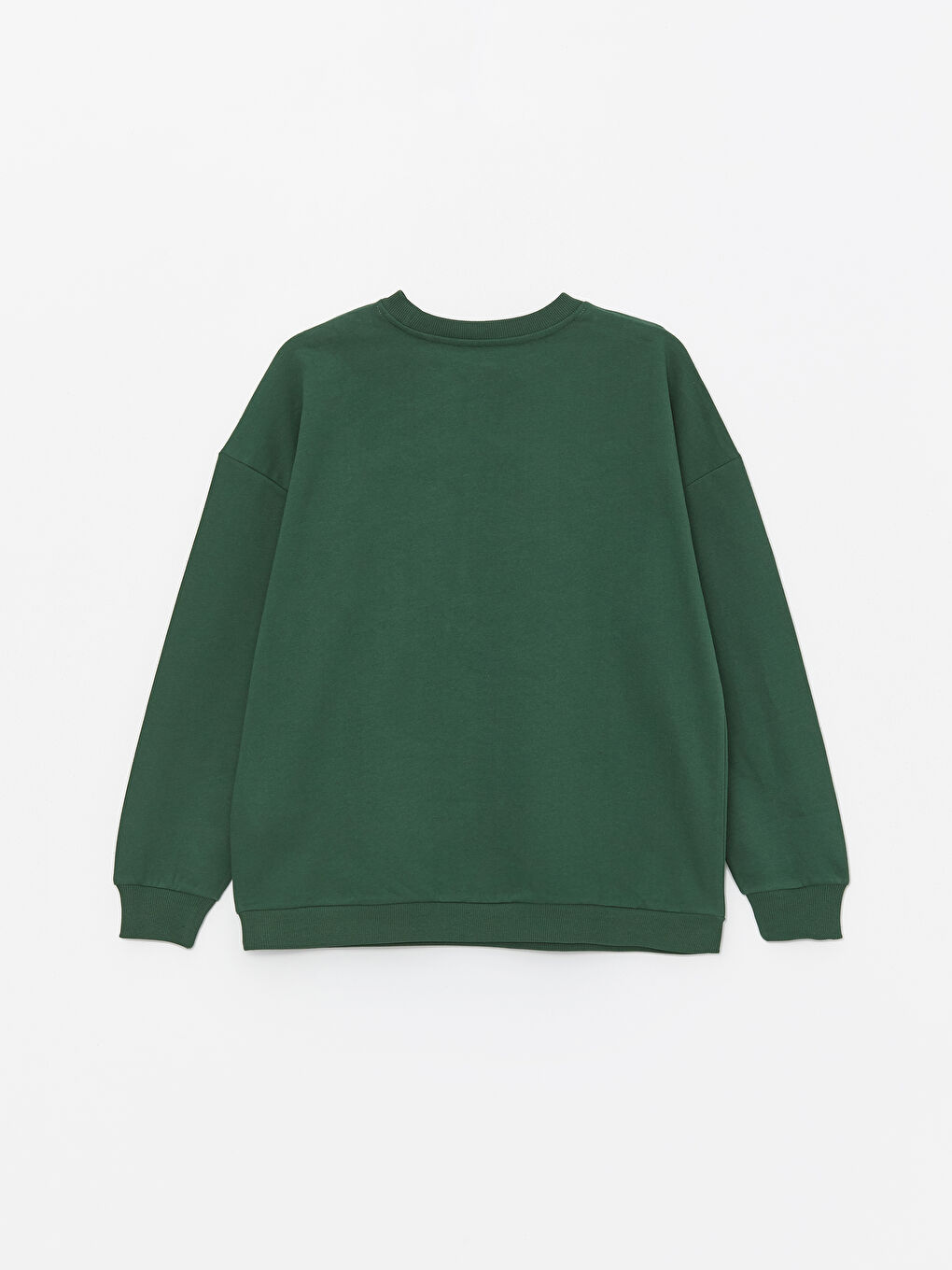 LCW ECO Yeşil Bisiklet Yaka Baskılı Uzun Kollu Oversize Kadın Kalın Sweatshirt - 6