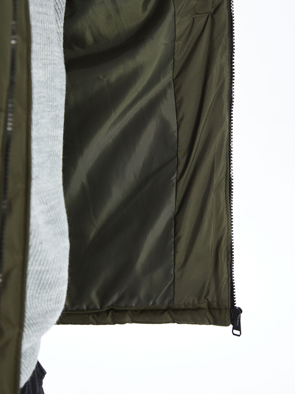 Gilet Doudoune à Col Cheminée pour Hommes Coupe Standard-4