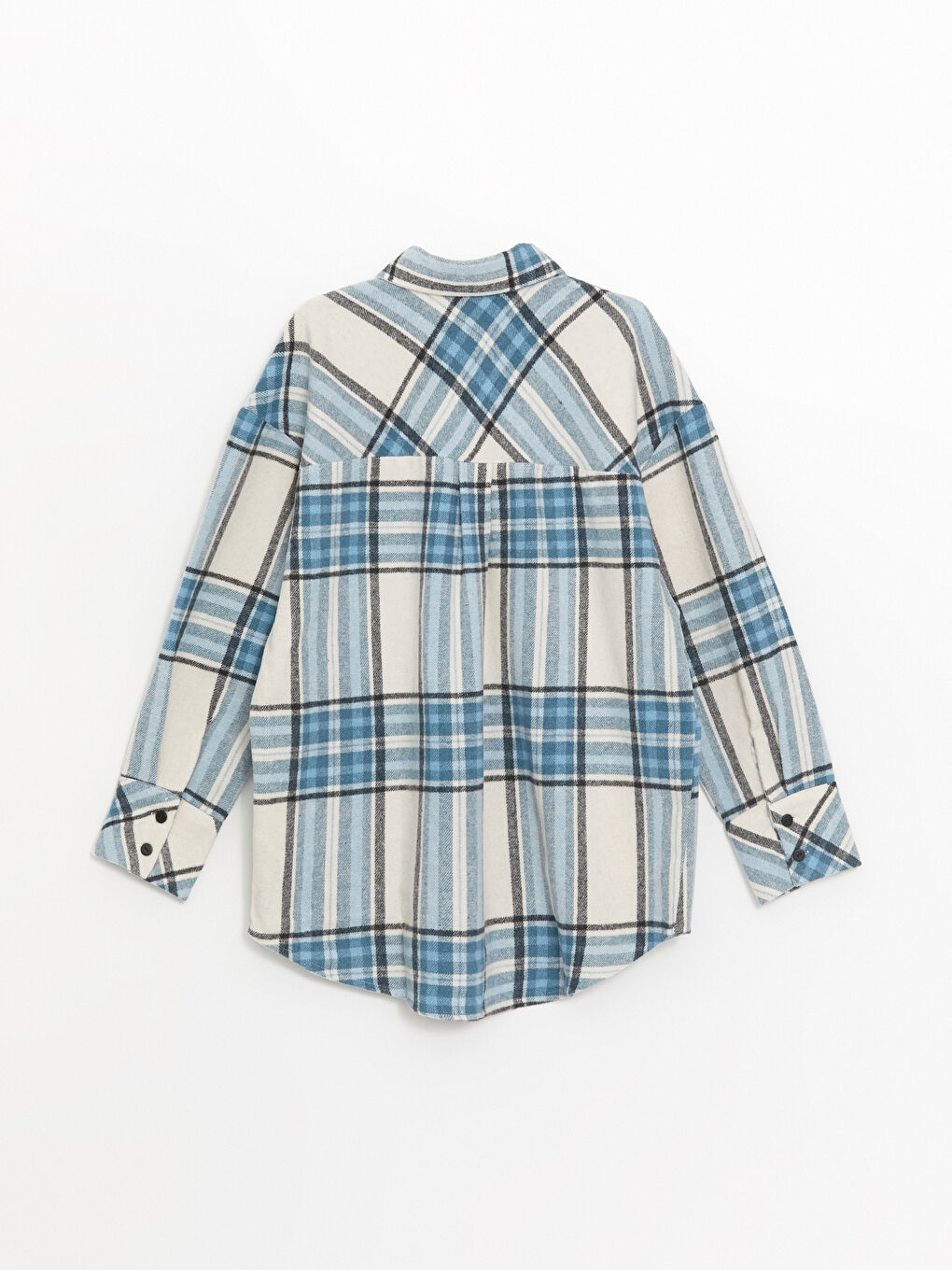 LCWAIKIKI Classic Ekose Oversize Kadın Oduncu Gömlek Ceket -W4CK07Z8-SZ4