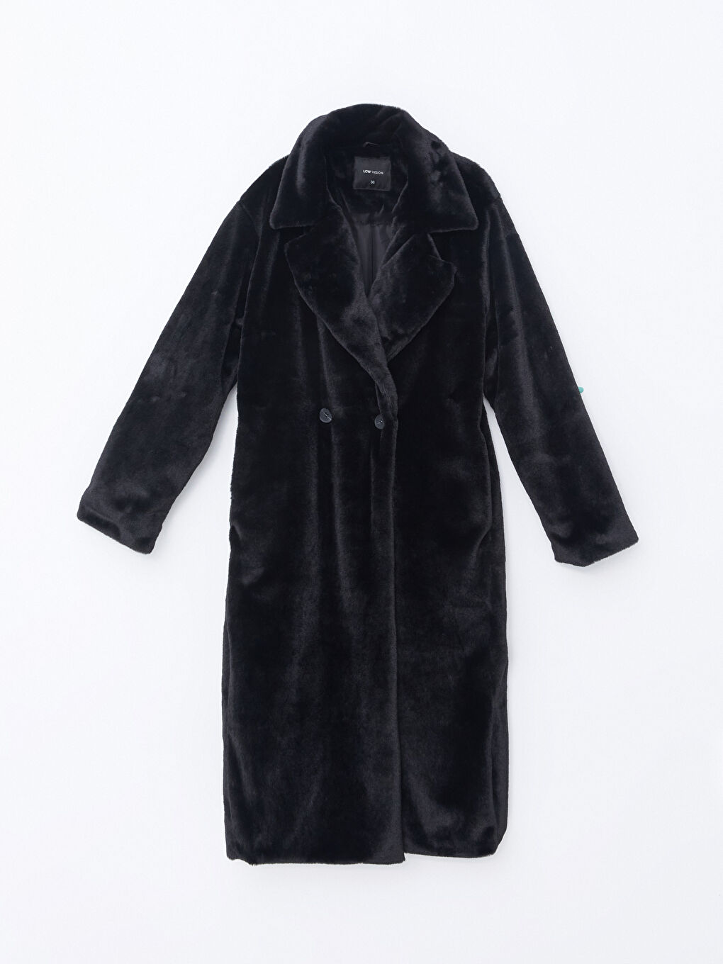 LCW Vision Jacket Lapel Collar Long Sleeve Plush Women's Coat -W4CK26Z8-CVL
