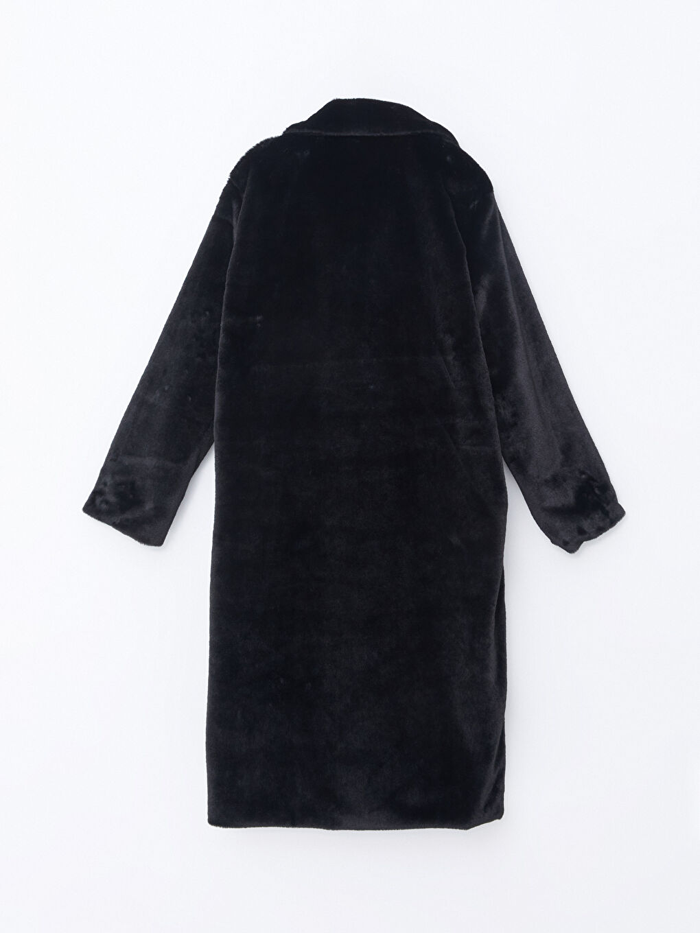 LCW Vision Jacket Lapel Collar Long Sleeve Plush Women's Coat -W4CK26Z8-CVL
