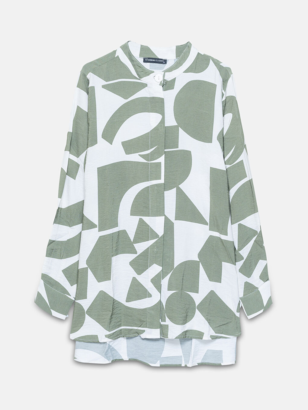 Patterned Long Sleeve Women's Shirt Tunic