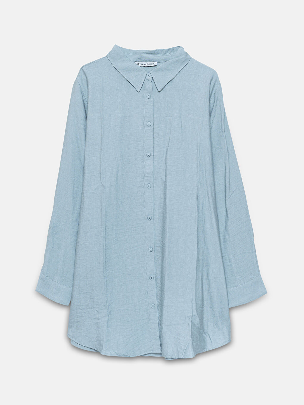LCWAIKIKI Classic Plain Long Sleeve Women's Shirt Tunic -W4CK33Z8-YGN
