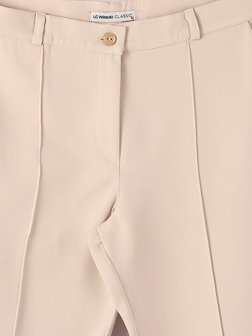 Women's Carrot Fit Plain Trousers-2